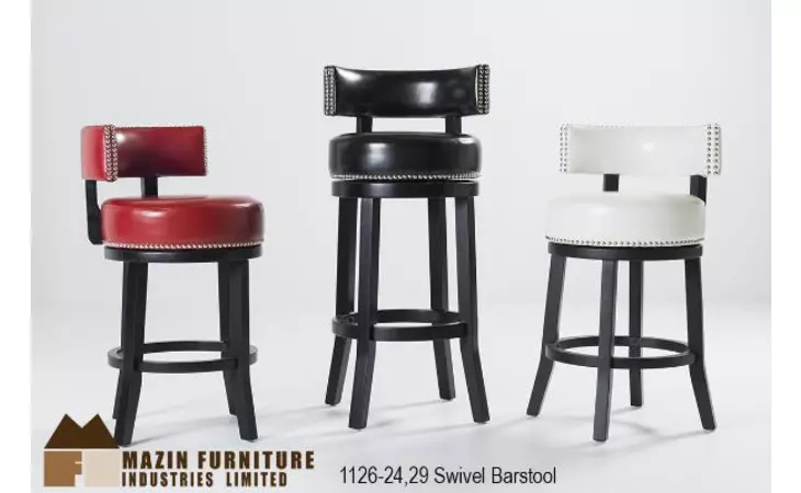 1126RED-29S  29 BAR-HEIGHT CHAIR, RED