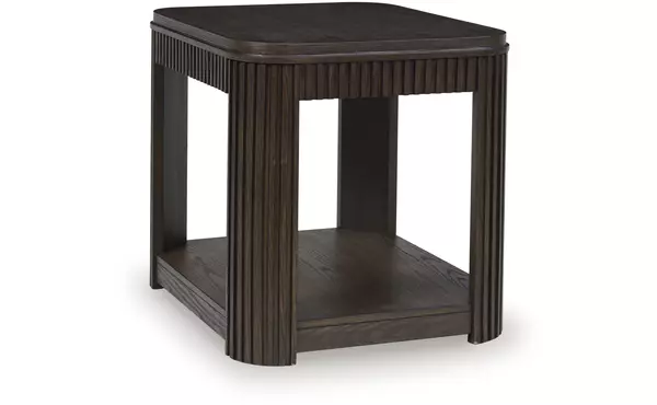 carlibrie warm brown rectangular end table by ashley