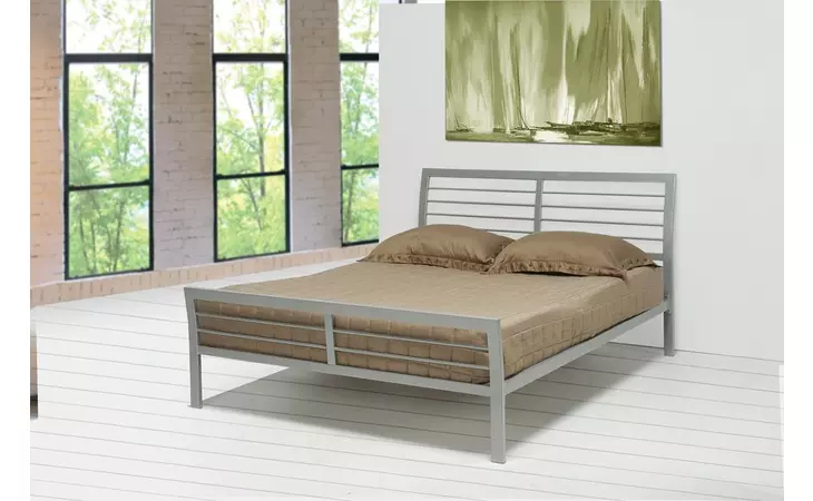 300201Q  COOPER CONTEMPORARY SILVER QUEEN BED