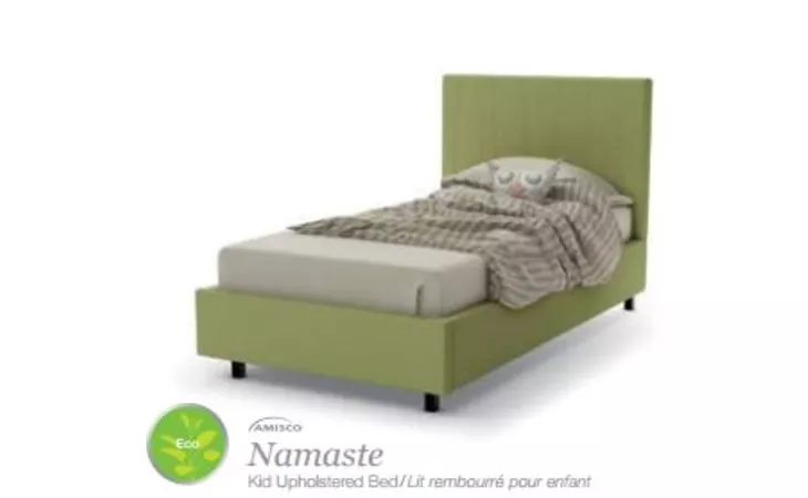 12808-39 Namaste UPHOLSTERED BED WITH STORAGE DRAWER TWIN SIZE BED (WITH MATTRESS SUPPORT) NAMASTE