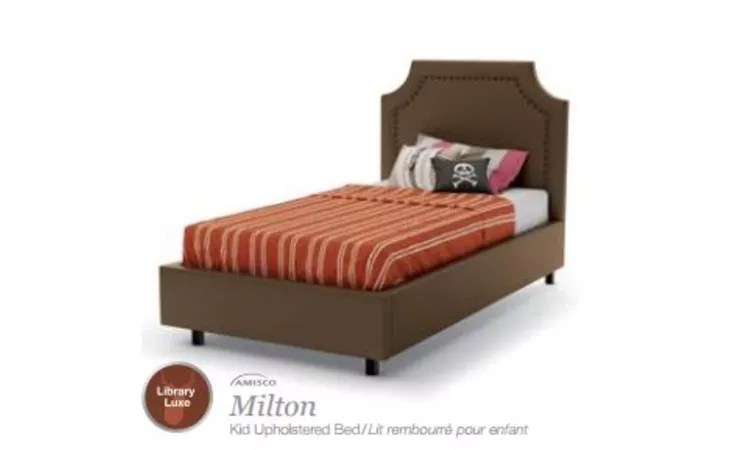 12813-39  MILTON UPHOLSTERED TWIN BED W STORAGE DRAWER