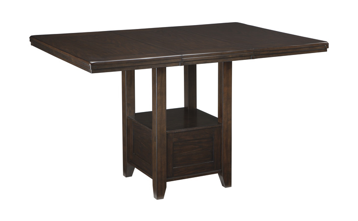 D596-42 Haddigan - Dark Brown RECT DRM COUNTER EXT TABLE