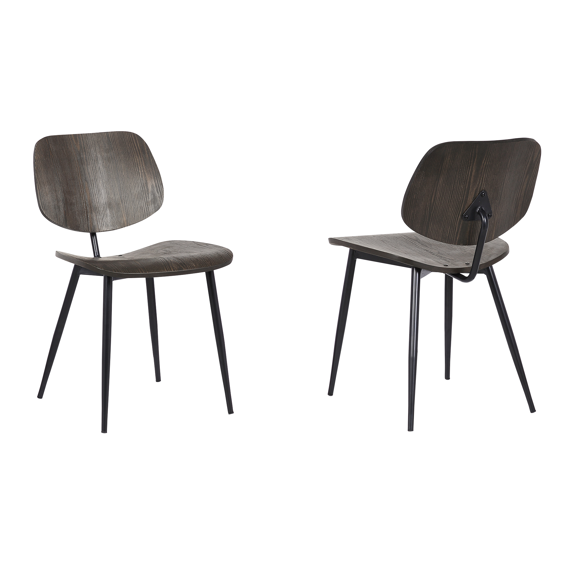 Buy Armen Living Cirque And Lima 5pc Walnut Round Dining Set - Gray At