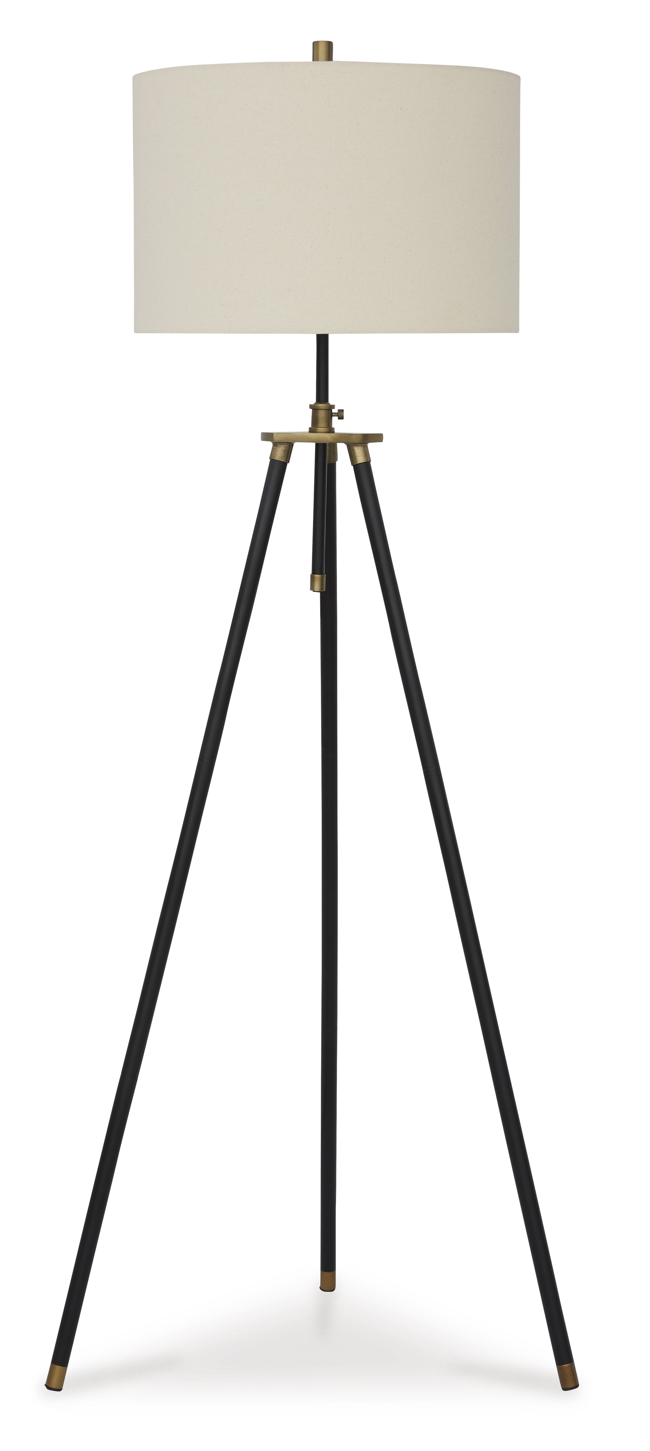 Cashner METAL FLOOR LAMP (1/CN) ASHLEY Black/Gold Finish L206101
