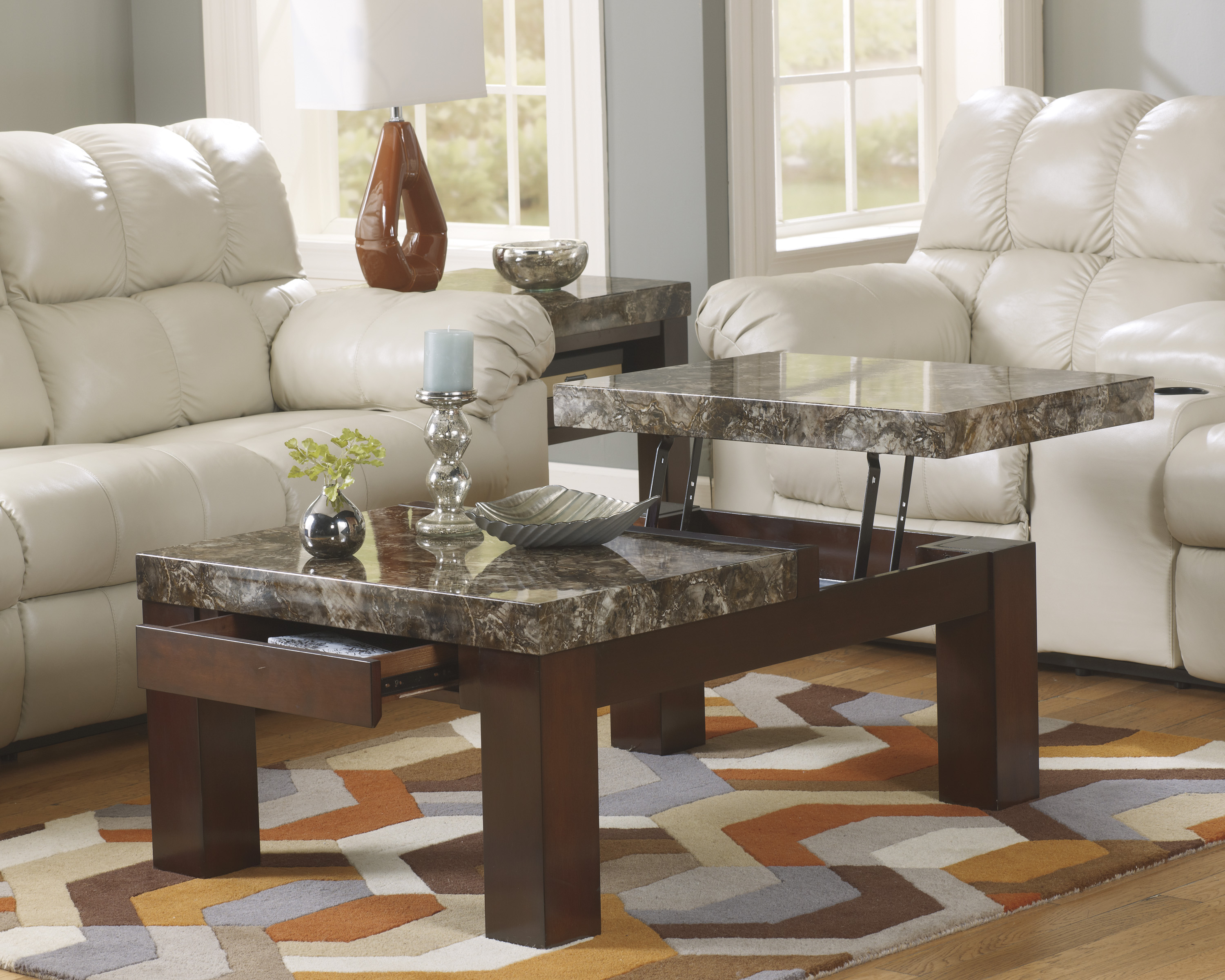 Stylish Kraleene Coffee Table with Lift Top for Modern Living Spaces