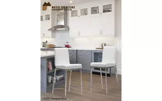 BARSTOOL WHITE PU 24IN 2/CTN 1135WHT 1135WHT MAZIN
