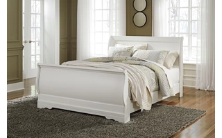 QUEEN SLEIGH FOOTBOARD Anarasia WhiteB129-74 ASHLEY