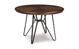 ROUND DINING ROOM TABLE Centiar Two-tone BrownD372-15 ASHLEY