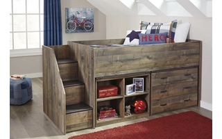 TWIN LOFT BED Trinell BrownB446-68T ASHLEY