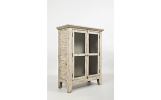 2 DOOR HIGH CABINET W/GLASS PANEL DOORS - ASSEMBLED RUSTIC SHORES COLLECTION - ASSEMBLED RUSTIC SHORES COLLECTION - ASSEMBLED 1610-32 JOFRAN