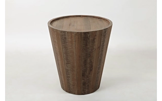 DRUM END TABLE W/PLANK SIDES CONUNDRUM COLLECTION CONUNDRUM COLLECTION 1609-3 JOFRAN