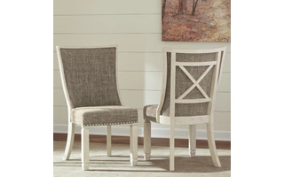 DINING UPH SIDE CHAIR (2/CN) Bolanburg Antique WhiteD647-02 ASHLEY