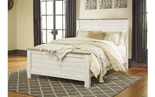 QUEEN PANEL FOOTBOARD Willowton WhitewashB267-54 ASHLEY