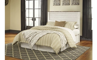 QUEEN PANEL HEADBOARD Willowton WhitewashB267-57 ASHLEY