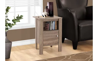 ACCENT TABLE - DARK TAUPE NIGHT STAND WITH STORAGE I2136 I2136 MONARCH SPECIALTIES