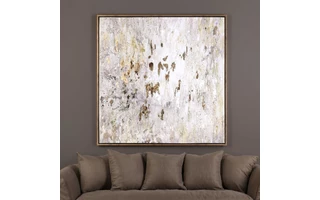 34362  GOLDEN RAINDROPS HAND PAINTED CANVAS HP