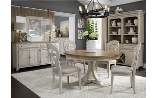 OVAL PEDESTAL TABLE TOP Farmhouse Reimagined 652-T4860 LIBERTY