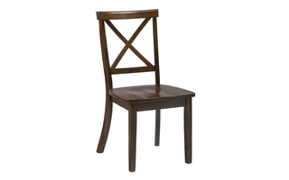 X BACK CHAIR W/ WOOD SEAT  (2/CTN) TAYLOR CHERRY FINISH TAYLOR CHERRY FINISH 342-915KD JOFRAN