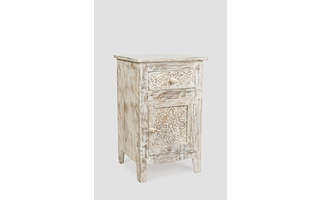 HAND-CARVED ACCENT TABLE W/DRAWER, CABINET GLOBAL ARCHIVE COLLECTION GLOBAL ARCHIVE COLLECTION 1730-50 JOFRAN