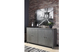 ACCENT CABINET Rock Ridge Gunmetal FinishA4000034 ASHLEY