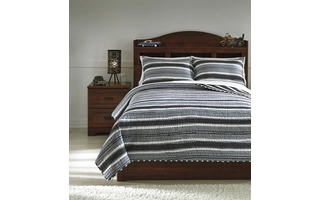 FULL COVERLET SET Merlin Gray/CreamQ420003F ASHLEY