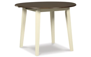 ROUND DRM DROP LEAF TABLE Woodanville Cream/BrownD335-15 ASHLEY