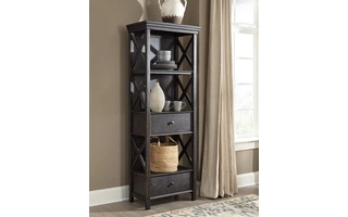 DISPLAY CABINET Tyler Creek Black/GrayD736-76 ASHLEY