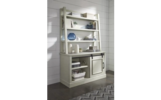 HOME OFFICE TALL DESK HUTCH Jonileene White/GrayH642-49 ASHLEY