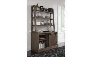HOME OFFICE DESK HUTCH Luxenford Grayish BrownH741-49 ASHLEY