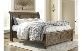 KING/CAL KING STORAGE FTBD Flynnter Medium BrownB719-76 ASHLEY