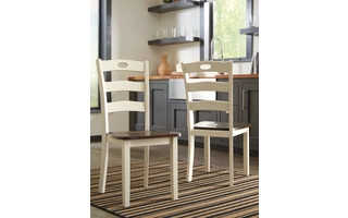 DINING ROOM SIDE CHAIR (2/CN) Woodanville Cream/BrownD335-01 ASHLEY