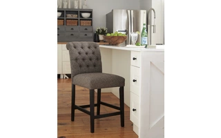 UPHOLSTERED BARSTOOL (2/CN) Tripton Medium BrownD530-224 ASHLEY