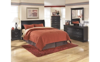 B128-77 Huey Vineyard QUEEN SLEIGH HEADBOARD