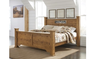 KING POSTER HEADBOARD PANEL Bittersweet Light BrownB219-87 ASHLEY