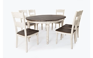 ROUND TO OVAL LEG TABLE W/18