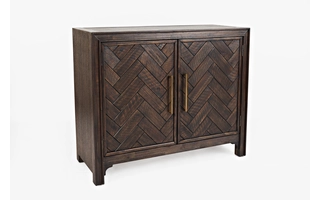 2 DOOR ACCENT CABINET W/CHEVRON PATTERN DOOR - ASSEMBLED GRAMERCY COLLECTION GRAMERCY COLLECTION 1756-40 JOFRAN