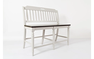 SLATBACK COUNTER HEIGHT BENCH (1/CTN) ORCHARD PARK COLLECTION ORCHARD PARK COLLECTION 1771-BS48KD JOFRAN