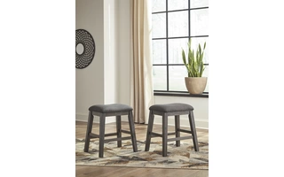 UPHOLSTERED STOOL (2/CN) Caitbrook GrayD388-024 ASHLEY