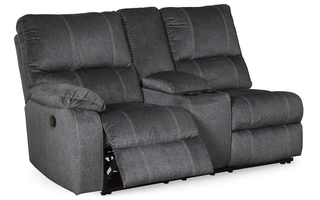 LAF DBL REC LOVESEAT W/CONSOLE Urbino Charcoal5720176 ASHLEY