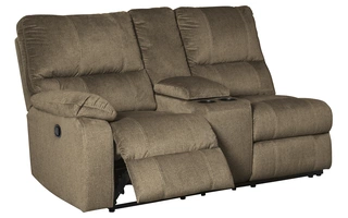 LAF DBL REC LOVESEAT W/CONSOLE Urbino - Mocha LAF DBL REC Loveseat w/Console5720276 ASHLEY