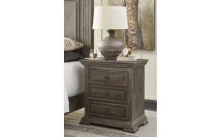 THREE DRAWER NIGHT STAND Wyndahl Rustic BrownB813-93 ASHLEY