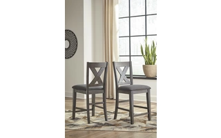 D388-124 Caitbrook UPHOLSTERED BARSTOOL (2/CN)