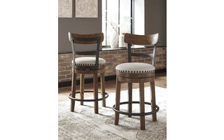 D546-424 Valebeck UPH SWIVEL BARSTOOL (1/CN)