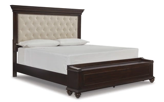 QUEEN STORAGE FOOTBOARD Brynhurst Dark BrownB788-54S ASHLEY