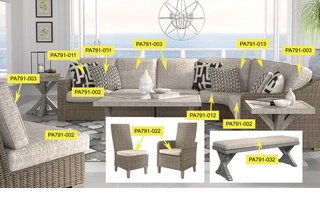 CURVE BACK CUSHION Beachcroft BeigePA791-013 ASHLEY FURNITURE