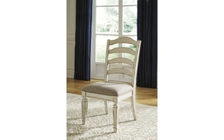 DINING UPH SIDE CHAIR (2/CN) Realyn Chipped WhiteD743-01 ASHLEY