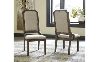 DINING UPH SIDE CHAIR (2/CN) Wyndahl Rustic BrownD813-02 ASHLEY