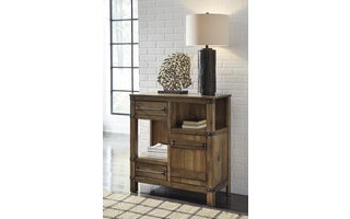 ACCENT CABINET Roybeck Light Brown/BronzeT411-40 ASHLEY