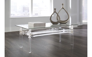 rectangular coffee table braddoni chrome finishT420-1 ashley