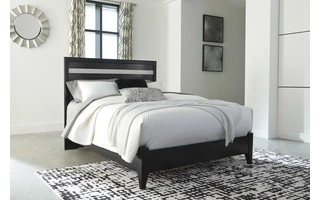 QUEEN PANEL FOOTBOARD W/RAILS Starberry BlackB304-54 ASHLEY